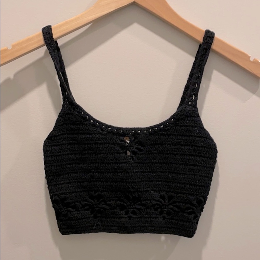 XS Free People Crochet Crop Top